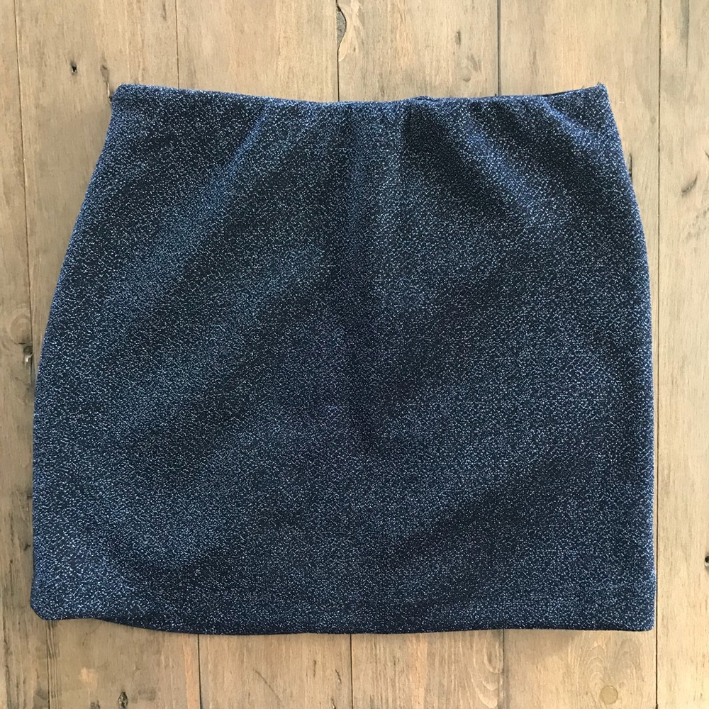 ZARA Navy Cocktail Mini Skirt - Picture 5 of 8